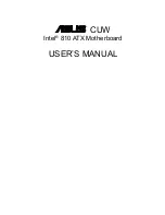 Asus CUW User Manual preview