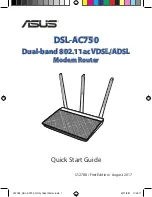 Предварительный просмотр 1 страницы Asus DSL-AC750 Quick Start Manual