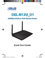 Предварительный просмотр 1 страницы Asus DSL-N12U_D1 Quick Start Manual