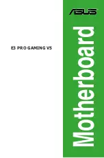 Asus E3 PRO GAMING V5 User Manual preview