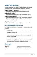 Preview for 5 page of Asus E520 User Manual