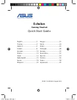 Preview for 1 page of Asus Echelon Quick Start Manual