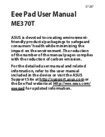 Asus Eee Pad ME370T User Manual предпросмотр