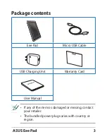 Preview for 3 page of Asus Eee Pad ME370T User Manual