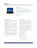 Preview for 1 page of Asus Eee PC 1015PN Specifications