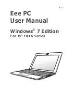 Asus Eee PC 1016 Series User Manual preview