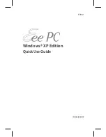 Asus Eee PC 701SD XP Quick Use Manual preview