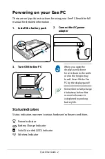 Предварительный просмотр 2 страницы Asus Eee PC 8G Quick User Manual