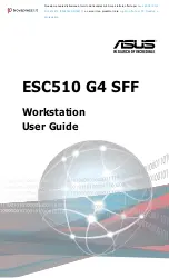 Asus ESC510 G4 SFF User Manual preview