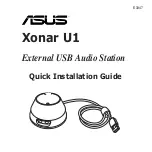 Asus External USB Audio Station Xonar U1 Quick Installation Manual preview