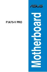 Preview for 1 page of Asus F1A75-V PRO User Manual