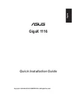 Preview for 1 page of Asus GIGAX 1116 Quick Installation Manual