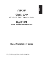 Asus GigaX1024 Quick Installation Manual preview