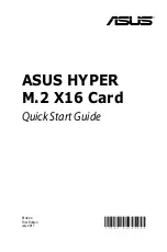 Asus HYPER M.2 X16 Quick Start Manual preview