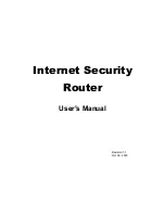 Предварительный просмотр 1 страницы Asus Internet Security Router User Manual