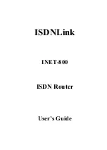 Asus ISDNLink INET-800 User Manual preview