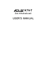 Preview for 1 page of Asus K7V-T User Manual