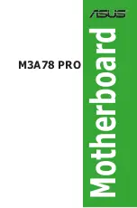 Предварительный просмотр 1 страницы Asus M3A78 PRO User Manual