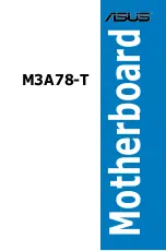 Preview for 1 page of Asus M3A78-T - Motherboard - ATX User Manual