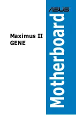 Preview for 1 page of Asus Maximus II Gene User Manual