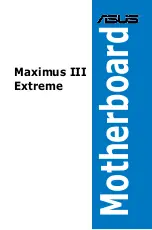 Asus MAXIMUS III EXTREME User Manual preview