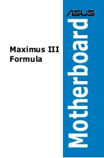 Preview for 1 page of Asus MAXIMUS III FORMULA User Manual