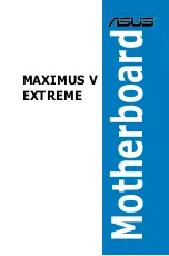 Preview for 1 page of Asus Maximus V Extreme User Manual