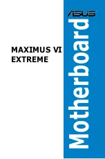 Asus MAXIMUS VI EXTREME User Manual preview