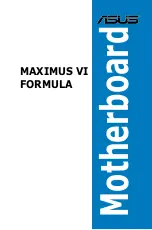 Asus MAXIMUS VI FORMULA User Manual preview