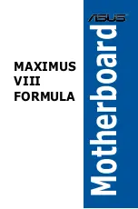 Preview for 1 page of Asus maximus viii formula User Manual