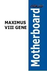 Asus MAXIMUS VIII GENE User Manual preview