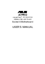 Asus Motherboard A7Pro User Manual preview