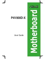 Preview for 1 page of Asus P4V800D-X User Manual