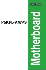 Предварительный просмотр 1 страницы Asus P5KPL-AM/PS User Manual