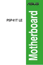 Asus P5P41T LE User Manual preview