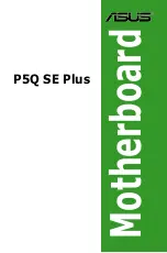 Preview for 1 page of Asus P5Q SE Plus - Motherboard - ATX User Manual