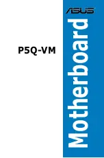 Preview for 1 page of Asus P5Q-VM - Motherboard - Micro ATX User Manual