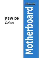 Preview for 1 page of Asus P5W DH DELUXE Manual