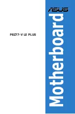 Preview for 1 page of Asus P8Z77-V LE PLUS User Manual