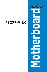 Preview for 1 page of Asus P8Z77-V LX User Manual