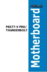 Asus P8Z77-V PRO/THUNDERBOLT User Manual preview