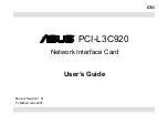 Preview for 1 page of Asus PCI-L3C920 User Manual