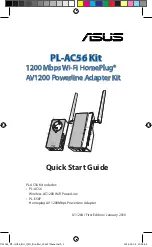 Предварительный просмотр 1 страницы Asus PL-AC56 Kit Quick Start Manual