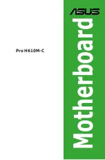 Preview for 1 page of Asus Pro H610M-C Manual