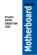 Preview for 1 page of Asus ProArt Z490-CREATOR 10G Manual