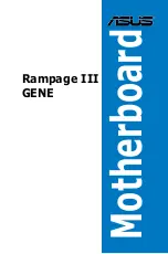 Preview for 1 page of Asus Rampage III GENE User Manual