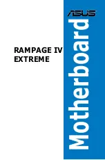 Предварительный просмотр 1 страницы Asus Rampage IV Extreme User Manual