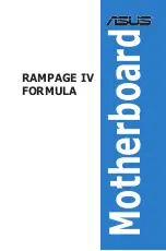 Asus Rampage IV Formula User Manual preview