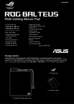 Asus ROG BALTEUS Quick Start Manual preview