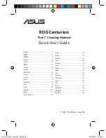 Preview for 1 page of Asus ROG Centurion Quick Start Manual